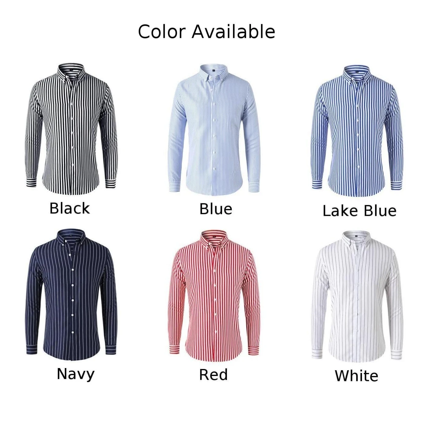 Men's Casual Striped Shirt Baggy Lapel Top Long Sleeve Button Blouse Perfect for Vacation and Holiday Multiple Colors - Afbeelding 5