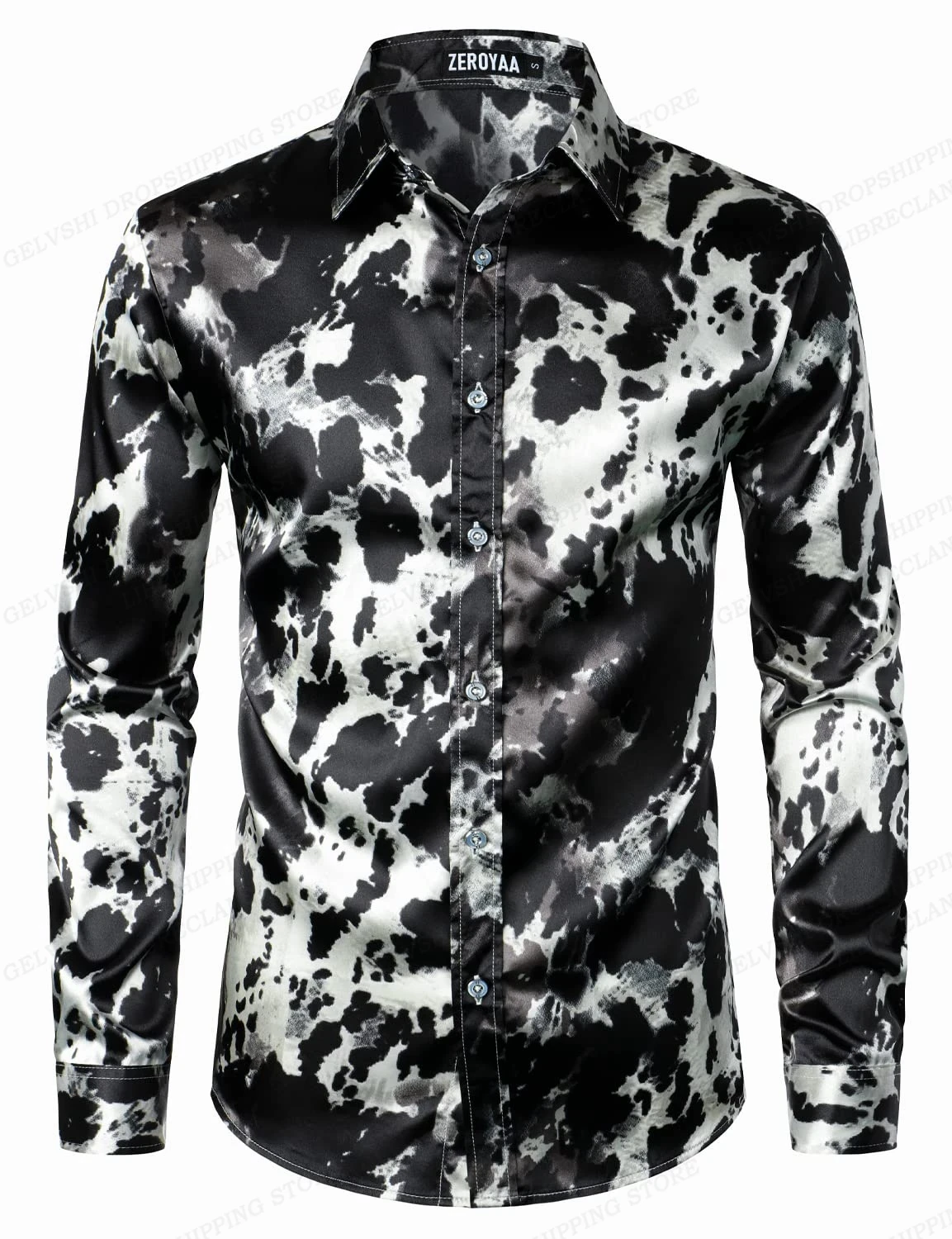 Gold Chain Hawaii Shirts Butterfly 3d Print Shirts Men Fashion Shirts Long Sleeve Beach Blouse Luxury Lapel Shirt Men's Clothing - Afbeelding 20